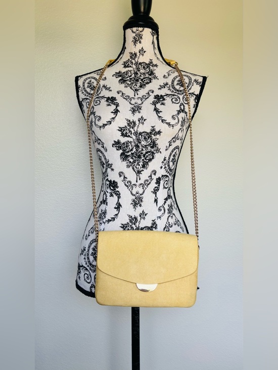 H&M Handbags - H&M Yellow Suede Crossbody Bag with Gold Chain Strap